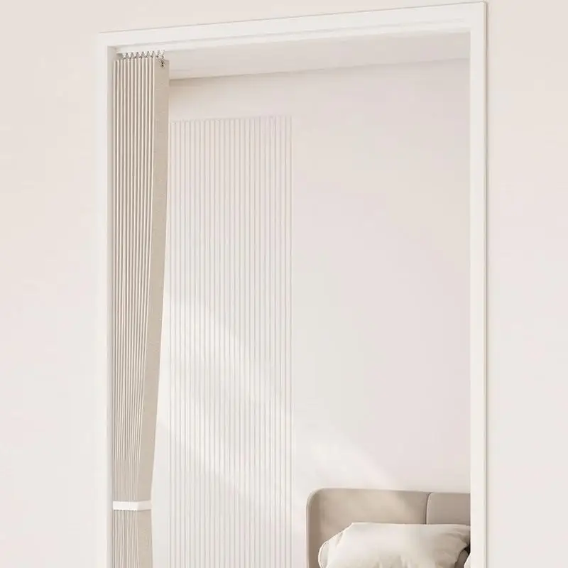 Foldable Door Curtain Blackout Privacy Protection No Shadow See Through with Hooks for Bedroom Bathroom Ground Floor Window Prev