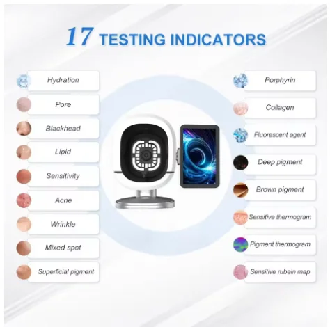 Ai facial skin diagnostic analyzer for beauty salons, facial testing instrument scanner, skin care analysis machine