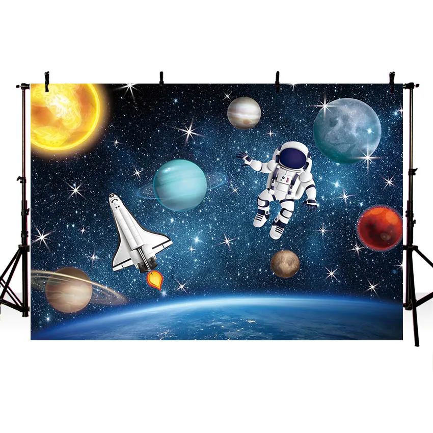 Mehofond Photography Background Outer Space Astrology Astronaut Rocket Planet Galaxy Birthday Party Decor Backdrop Photo Studio