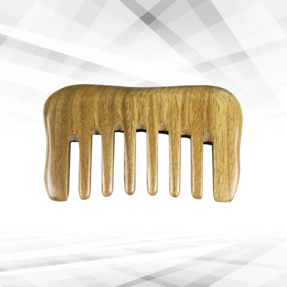 

Scrapping Comb Wooden 9.5cm Long 1.2cm Thick 5.7cm Wide Portable Anti-Static Durable Safe Practical Gift for Home Travel