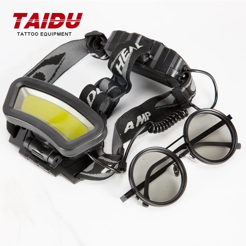 

TAIDU Anti Reflective Rechargeable Headlamp Led With Polarizer Sunglasses Cap Light 30W Rechargeable Led Lamp For Tattoo Artist