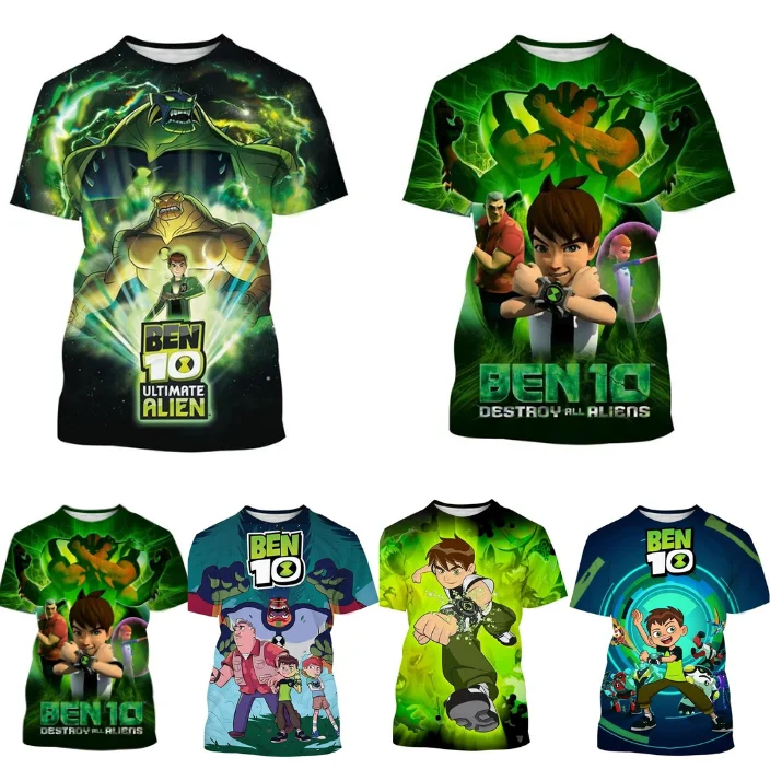 New Omnitrix Ben10 Cartoon Print T-Shirts For Men Women 3D Crew-Neck Short Sleeve Top Fashion Street Harajuku Kids Anime T Shirt