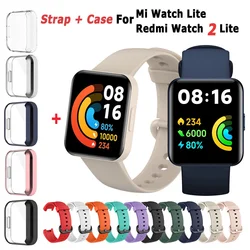 Silicone Strap For Redmi Watch 2 Lite Watchbands Watch Strap For Mi Watch Lite Strap With Protector Case