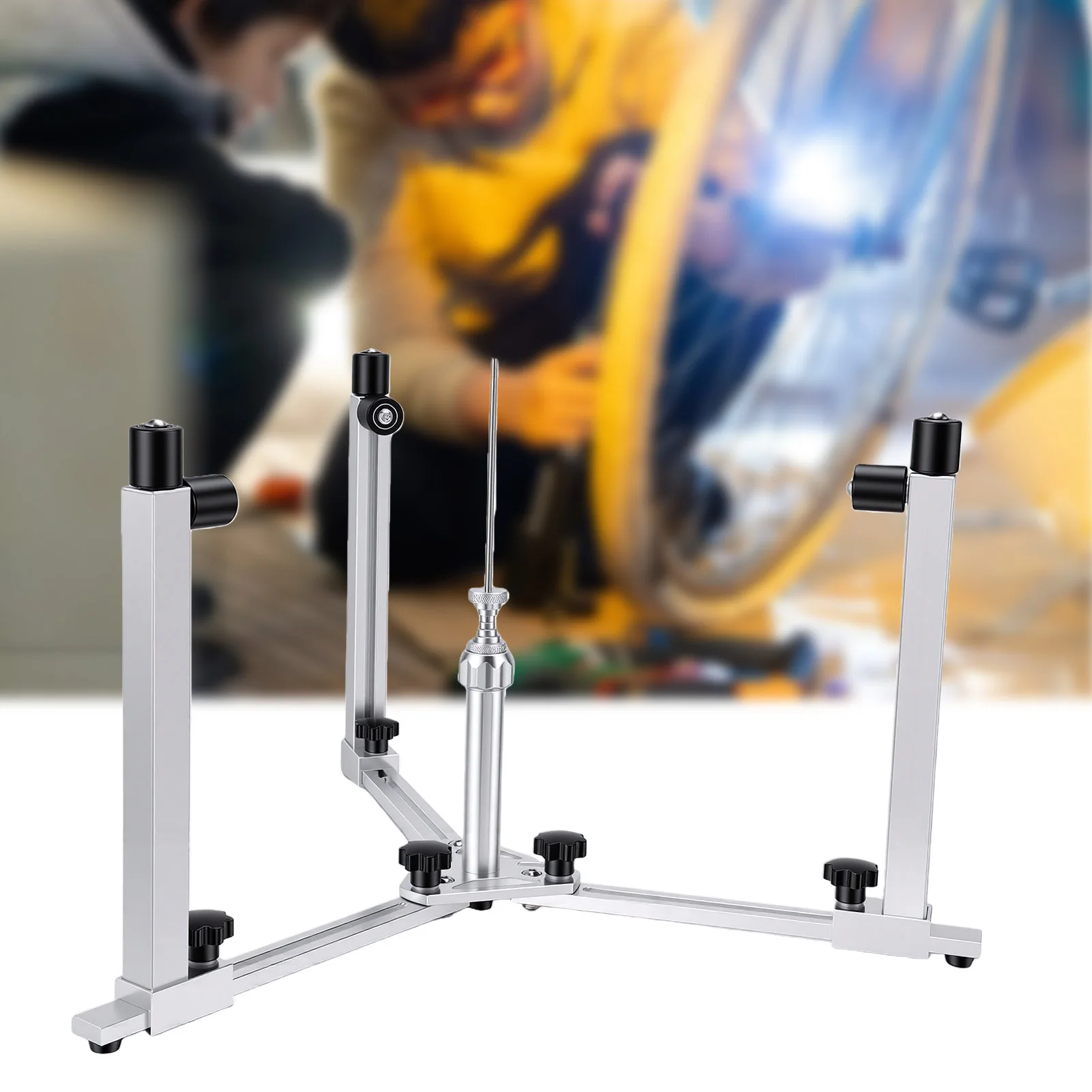 Supporto per la riparazione di ruote di biciclette, strumenti professionali per la riparazione di ruote di biciclette, set di strumenti per la riparazione di ruote di biciclette, tavolo per