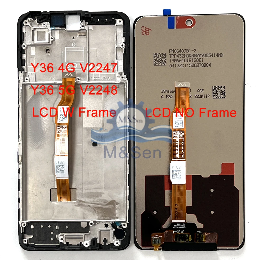 6.64“ Original For vivo Y36 4G LCD V2247 Y36 Display Screen For vivo Y36 5G LCD Frame V2248 Screen