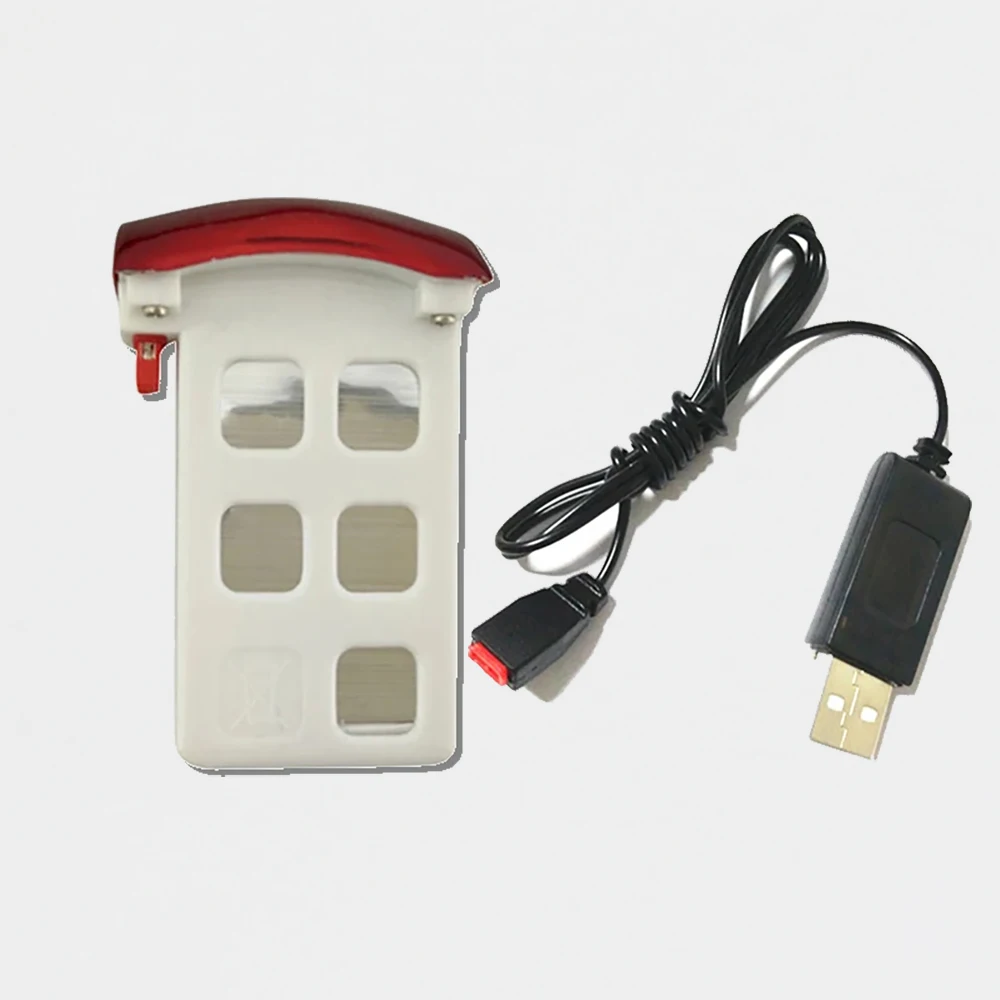 Набор запасных частей SYMA X5UW X5UC для аккумулятора RC дрона с USB-кабелем для зарядки