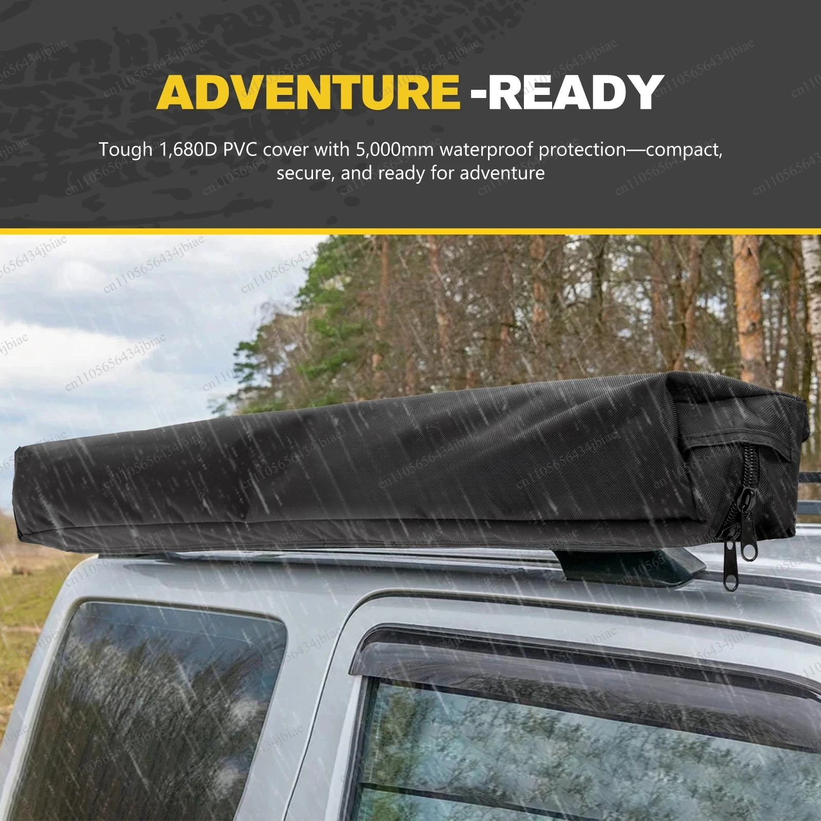 Tent Awning Car Side Shower Tent Toilet Bathing Tent  Easy Setup Adjustable Height Vehicle Mount Camping Shower