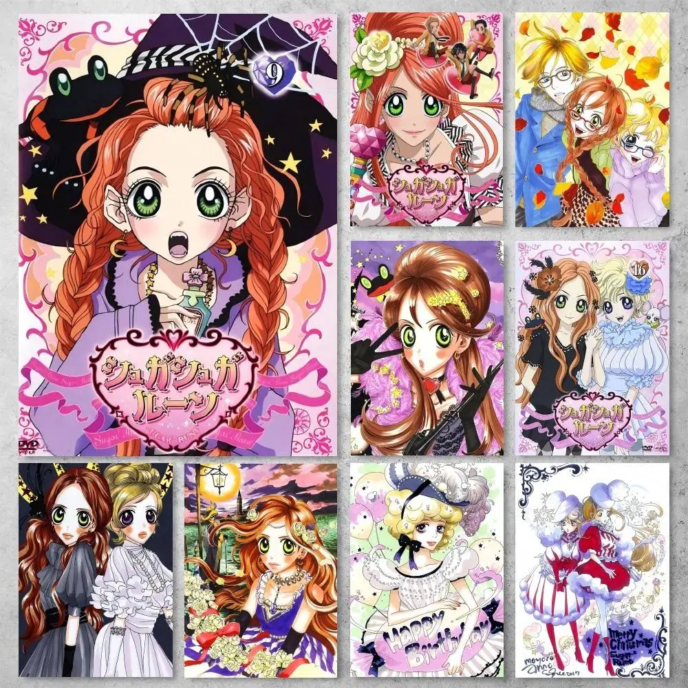 Póster de Anime S-Sugar Sugar Rune, decoración del hogar en HD, pared adhesiva impermeable, decoración estética para el hogar, sala de estar, Bar