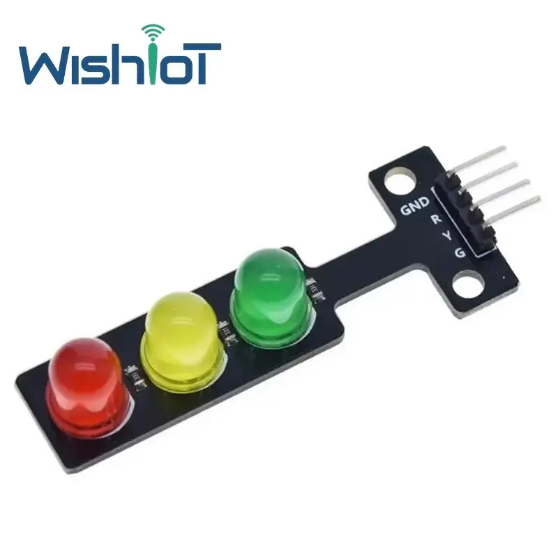 5V LED Traffic Light Module Red Yellow Green Indicator Board Pin Header Parts Set Compatible for Smart City DIY Project