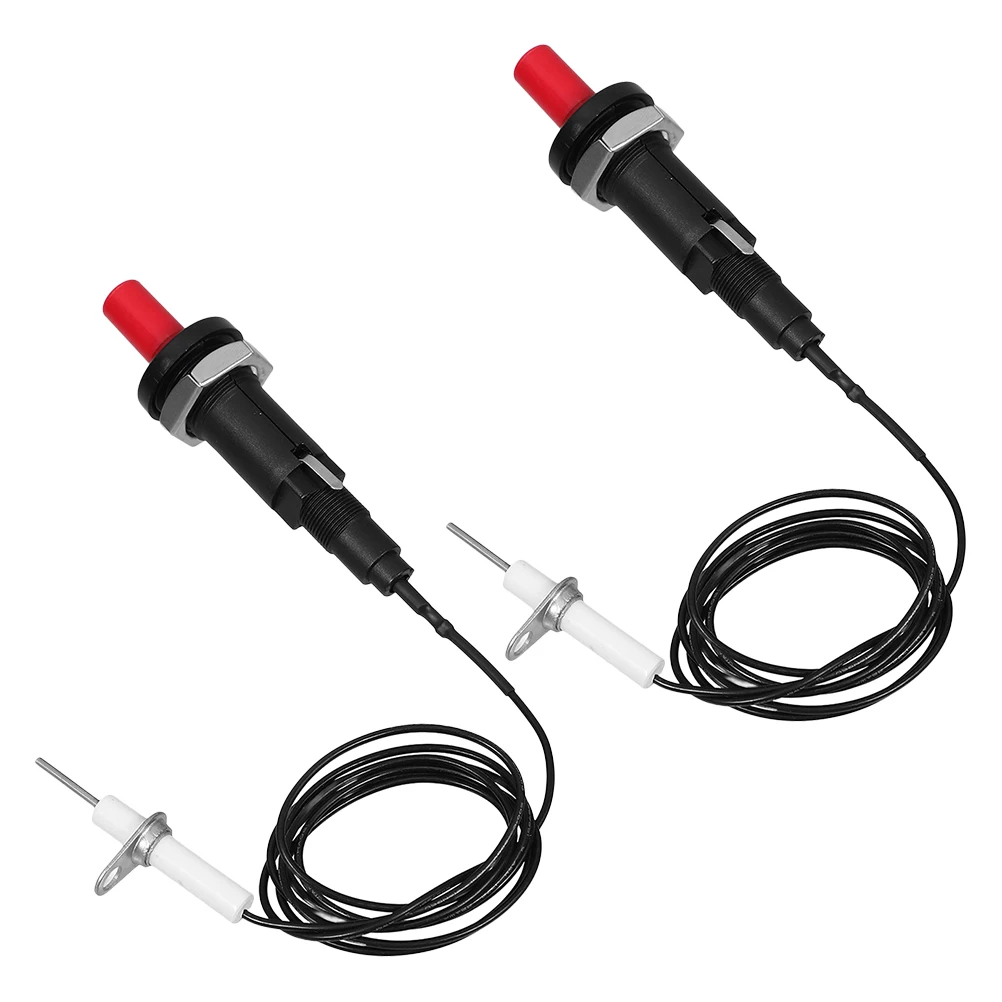 

2Pcs Gas Igniter Ceramic Electric Push Button for Grill Fireplace Patio Heater Ignition Switch Heater Portable Kitchen