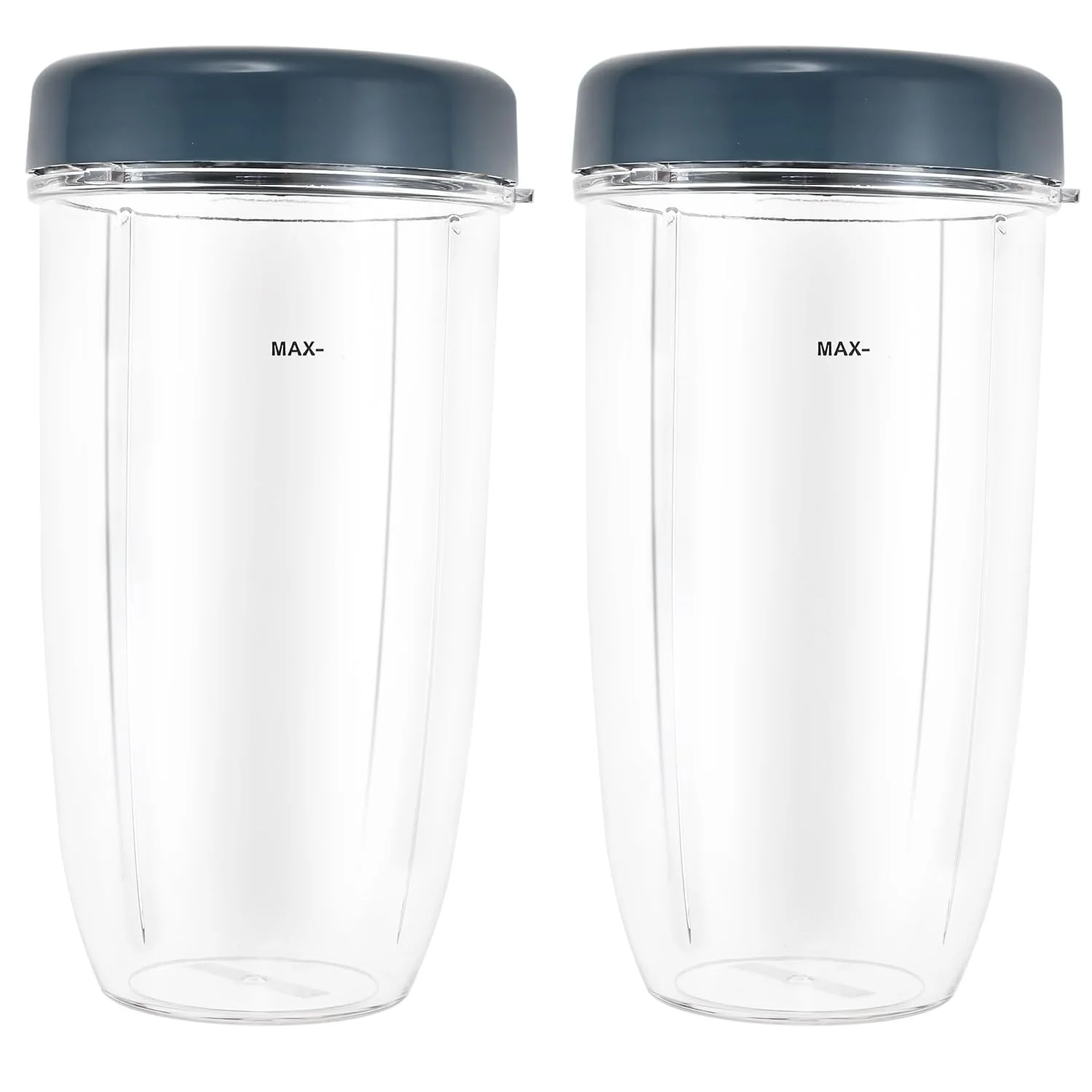 Copos de liquidificador de plástico com tampas, 2 peças, substituição de 18oz 24oz 32oz para nutribullet 600w 900w, acessórios de espremedores de liquidificador