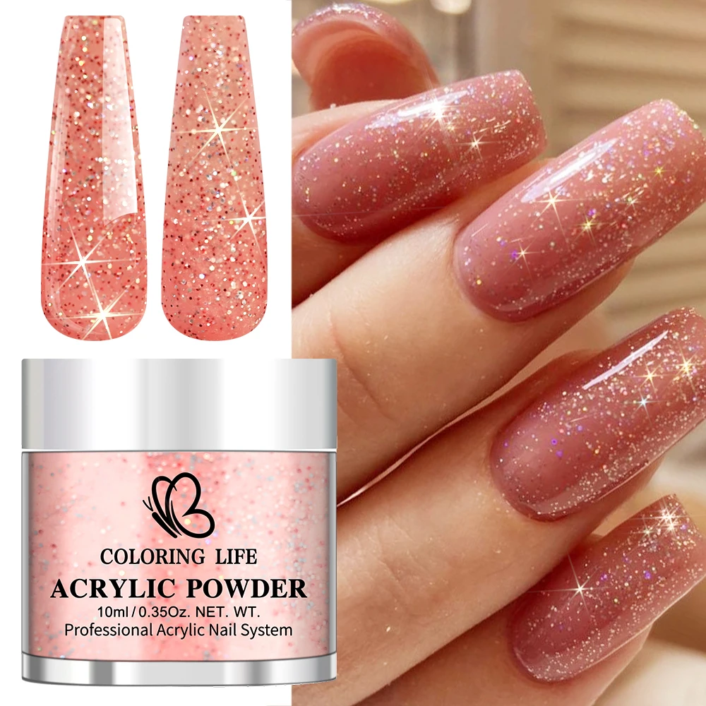 8個入り*10ml クリスマスアクリルパウダーキット 8色 プロ仕様アクリルネイルシステム グリーン レッド クリスタルパウダー ネイルアートエクステンション用