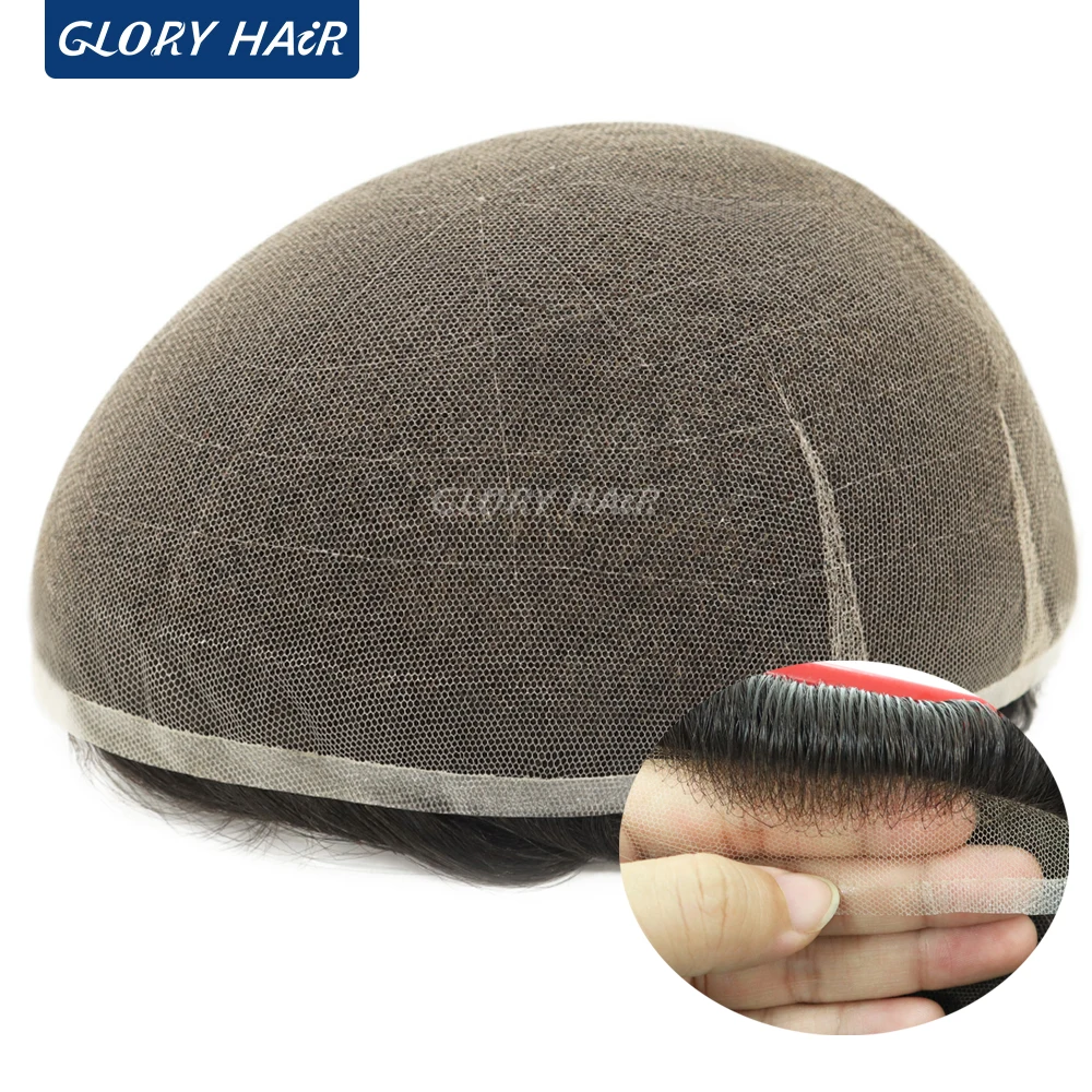 

Невидимый мужской парик из швейцарского кружева, 90% плотность, дышащий, комфортный, естественный вид, для ежедневного использования