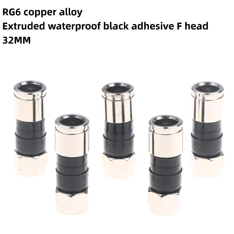 ~New！5/10/20Pcs Waterproof Straight Antenna Cable Adapters RG6 F-Type Coaxial Compression Connectors For Satellite & Cable TV
