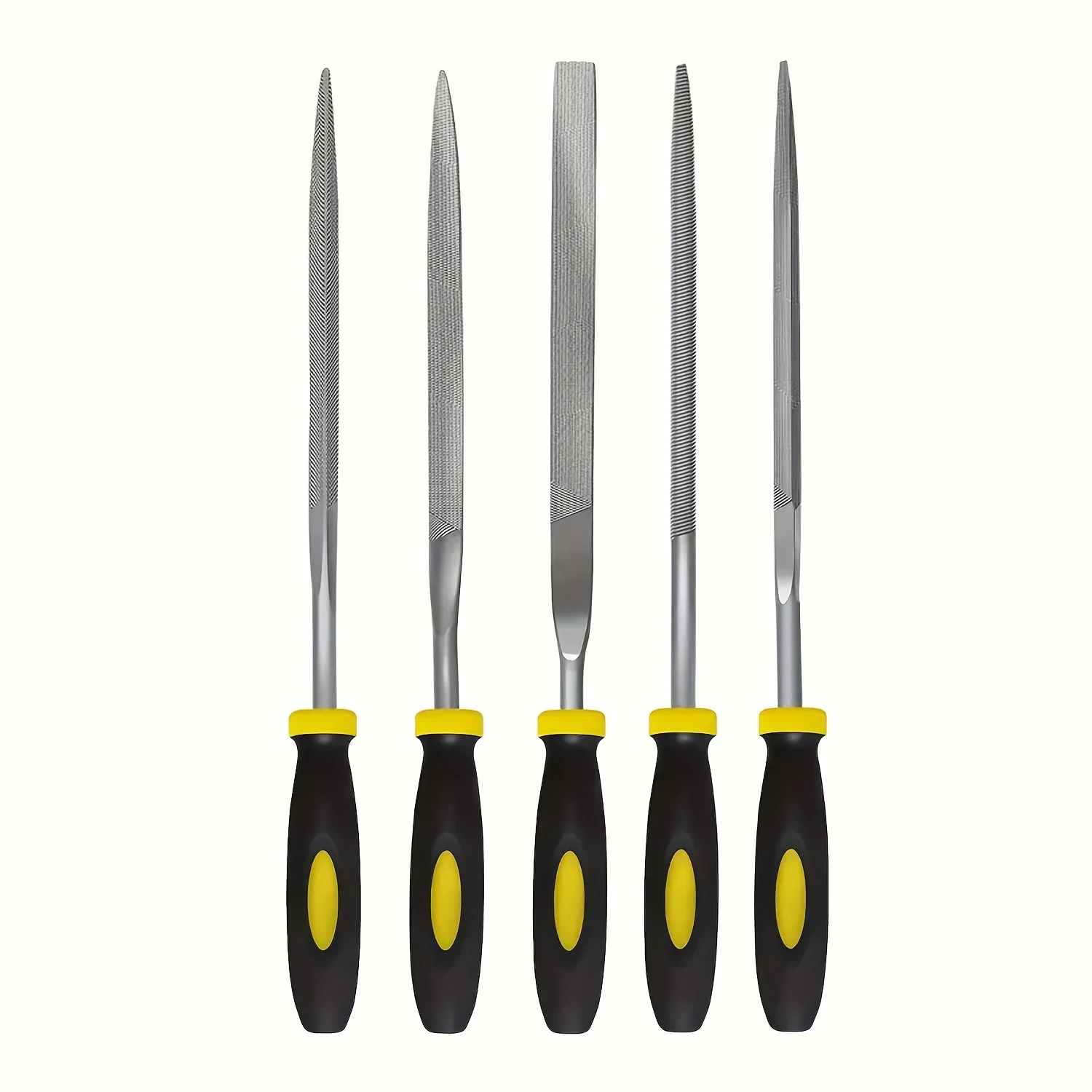 Premium Needle File Set - High-Carbon Steel Files with Non-Slip Ergonomic Handles for Precise Filing on Wood, Plastic, Model view 2