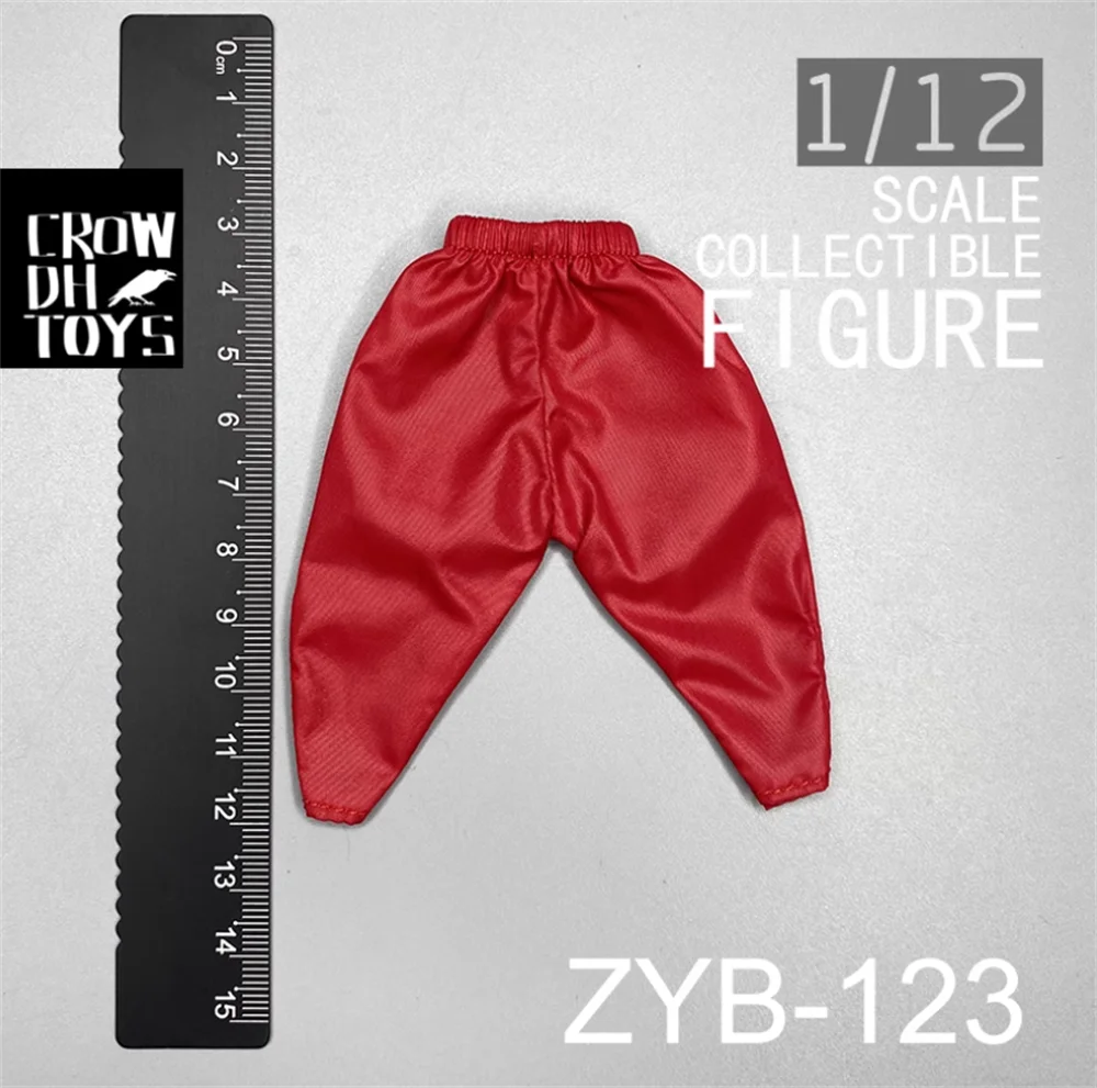 Best Sell Scale 1/12th CROWTOYS Loose Fat Black Pants Trousers For Usual 6inch Doll Action Collectable