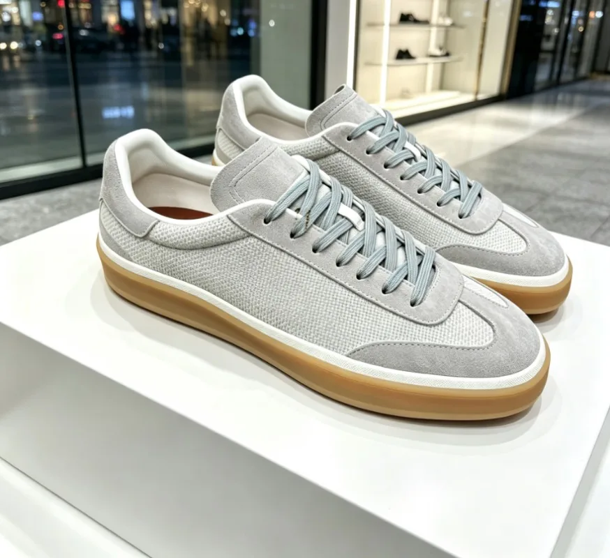 Retro versatile German trainer sneakers for unisex, casual sport board shoes for men women, commuting comfort trainers.