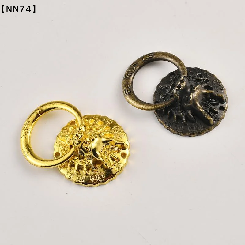 【NN74】Antique Lion Head Handle Zinc Alloy Small Size Chinese Style Drawer Pull Handle[M55]【W4】