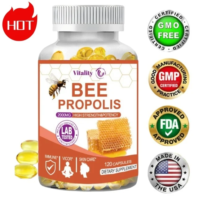 Vitality Propolis Dietary Supplement - Healthy Immunity, Digestion, Teeth and Gums, Sore Throat, Skin Care Health