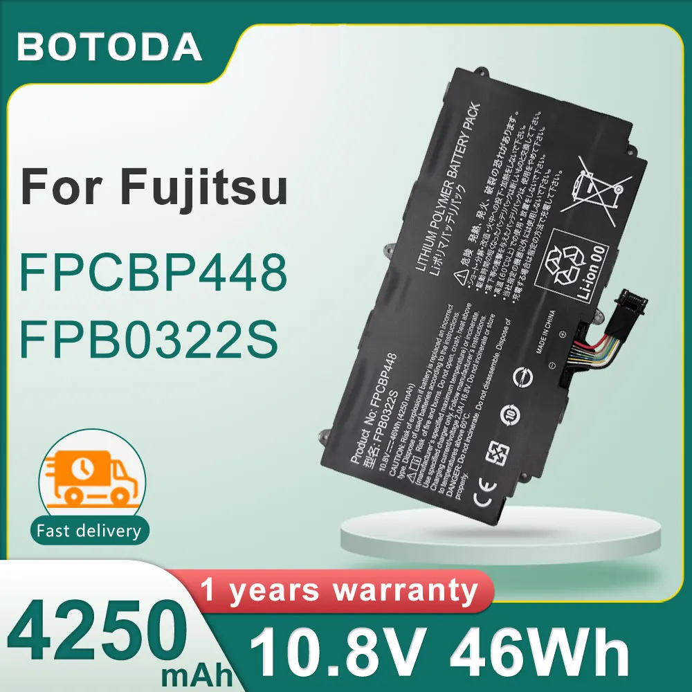 BOTODA 10.8V 46Wh 4250mAh FPCBP448 FPB0322S portable laptop battery for Fujitsu Q736/Q737/Q775 series
