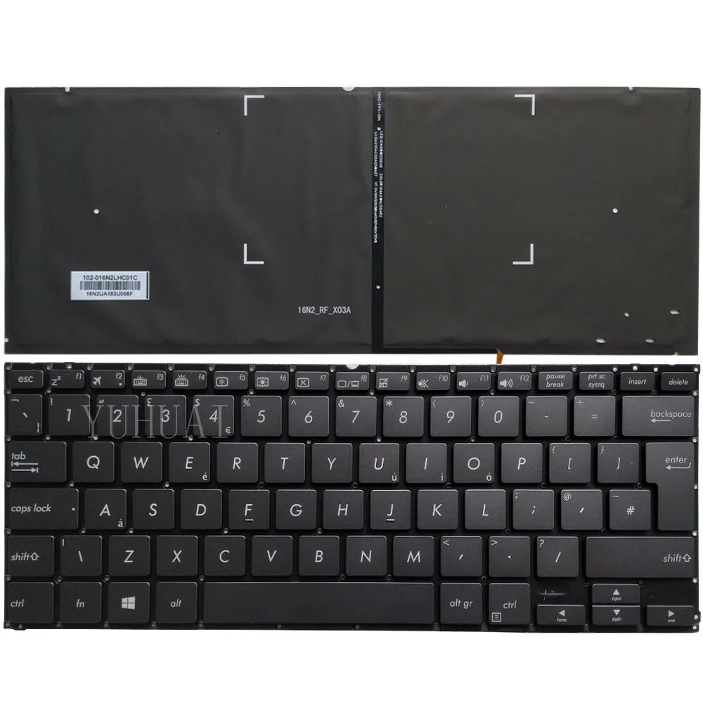 

НОВАЯ британская клавиатура для ASUS UX370U UX370UA UX370UAR UX370UAF Q325U Q325UA с подсветкой