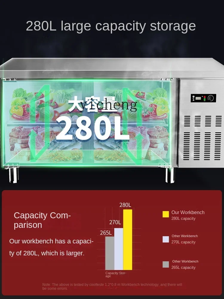 Mesa refrigerada ZZ, freezer comercial, cozinha, armário, freezer, mesa operacional de aço inoxidável
