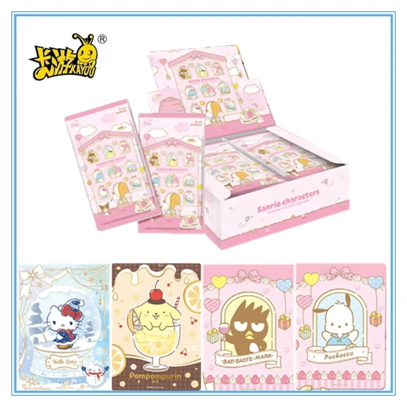 KAYOU Original New Product Sanrio Mengmeng Collection Card Fun Shadow Pack HelloKitty Pink Cute Collection Card Toy present