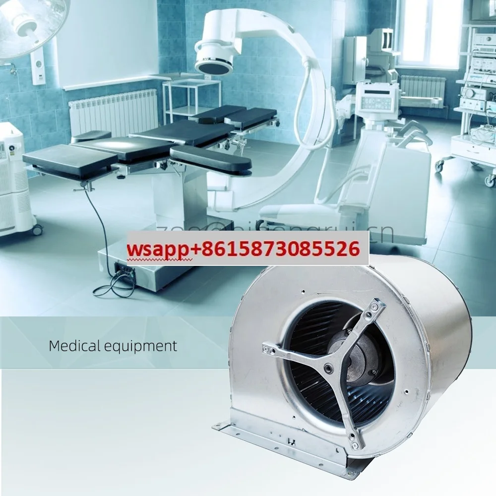 D4E225-CC01-02 230 فولت التيار المتناوب 2.84A 650 واط 225 مللي متر HVAC لتنقية الهواء فلتر مروحة FFU وحدة مروحة تبريد الطرد المركزي #4