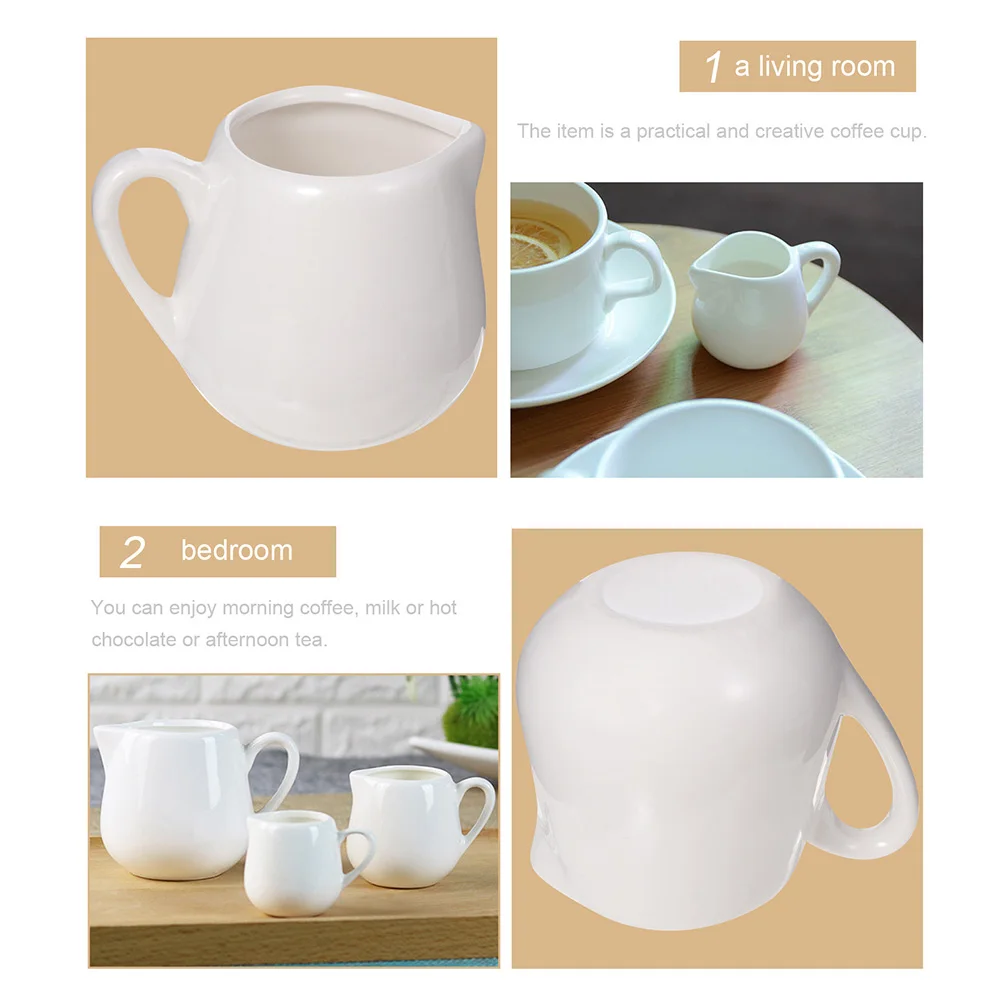

4 Pcs Kitchen There Is A Sauce Spoon Mini Pouring Jug Gooseneck Espresso Container with Handle Miss