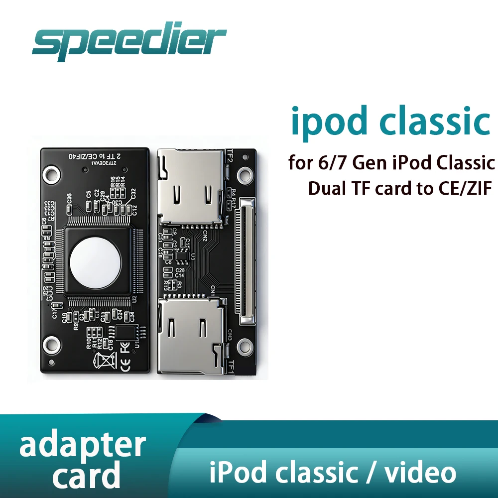 TF Adapter Card  for IPod Classic 6th 7th Gen 6 7  A1238 , Video 5th 5.5th A1136 Upgrade