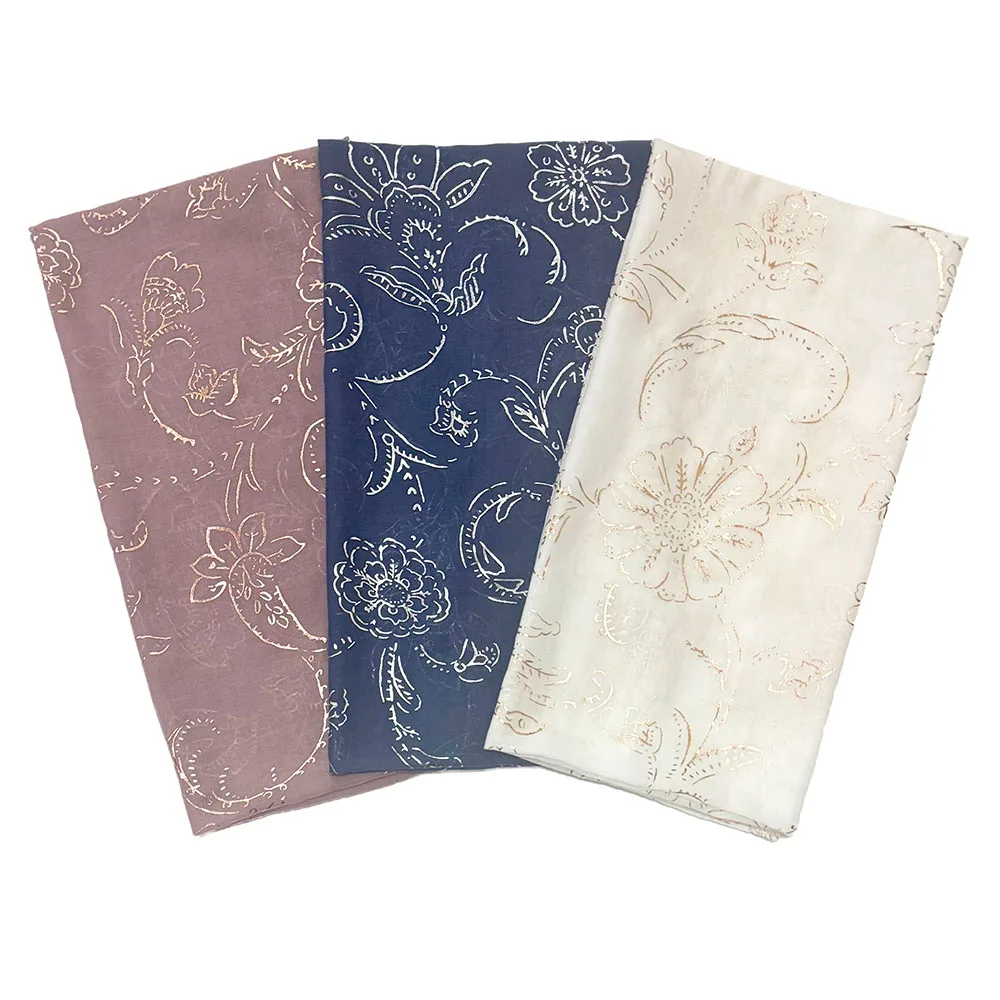 Luxury Paisley Print Flower Hot Stamped Printed Scarf For Women Vintage Cashew Flower Elegant Headscarf Fashion Shawl
