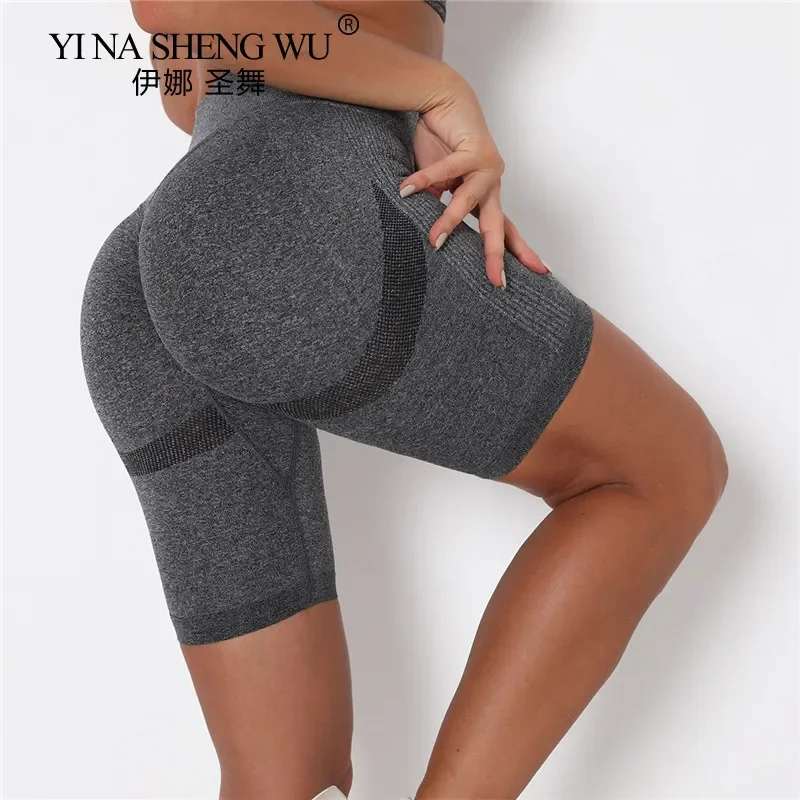 Seamless Sports Shorts For Women Hip Push Up Short Leggings High Waist Gym Yoga Shorts Tummy Control Workout Fitness Shorts New