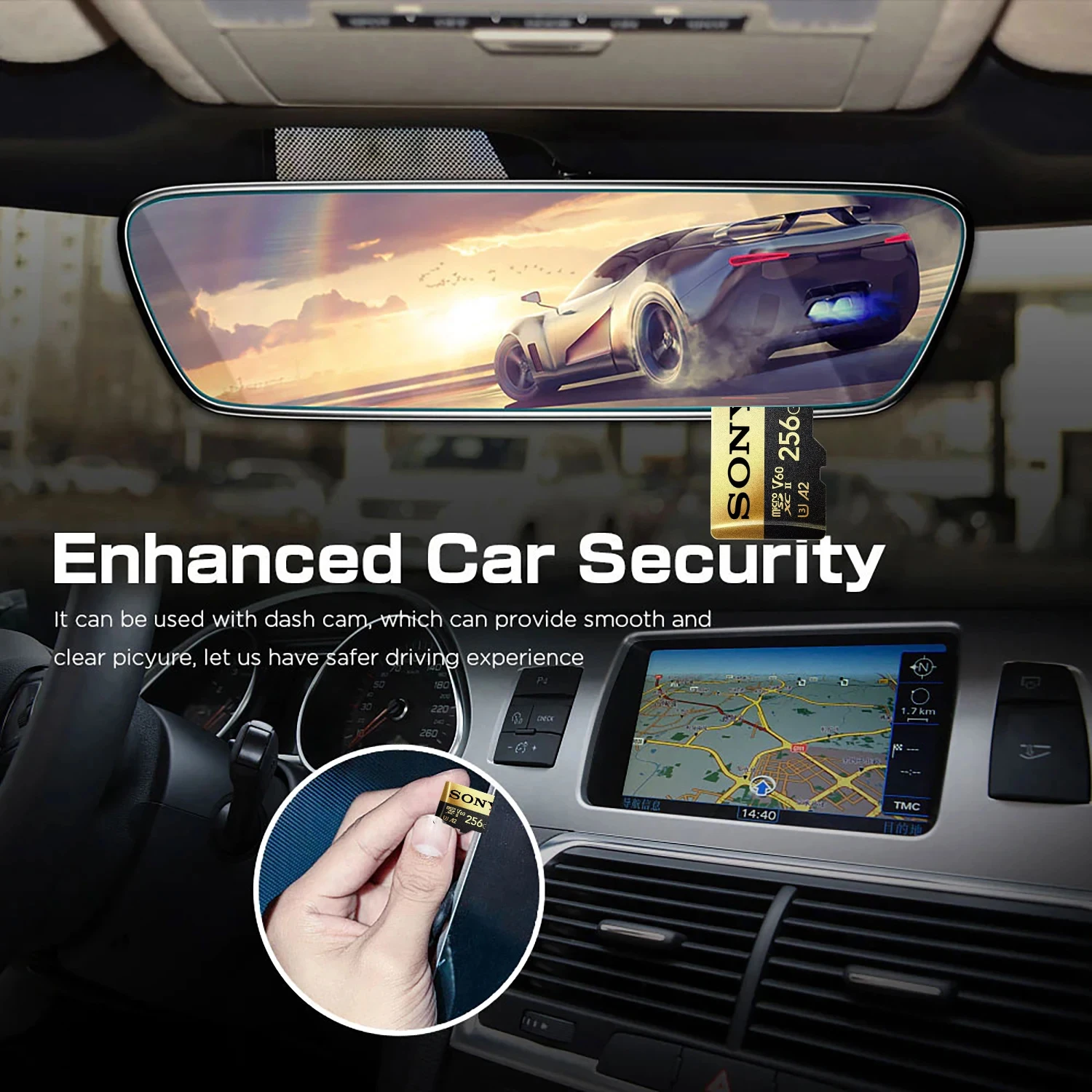 سوني U3 A2 مايكرو SD بطاقة 128 جيجابايت 256 جيجابايت 512 جيجابايت 1 تيرا بايت عالية السرعة TF بطاقة الذاكرة للهاتف كاميرا الطائرة بدون طيار الجدول الكمبيوتر