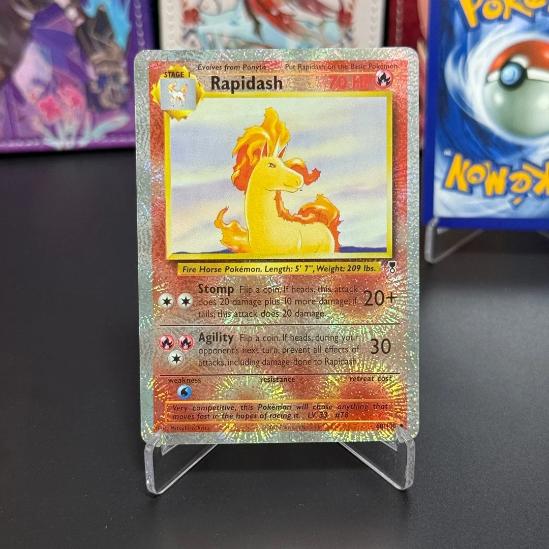 TCG English Rapidash Collection Cards #060 2002 Legendary Collection Fire Reverse Holo Foil Cards Diy Proxy