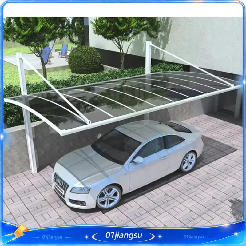 Carport Fiberglass Sheet Polycarbonate Roofing Car Parking Awning Garage Cover Outdoor Shelter UV Resistant Waterproof Canopy