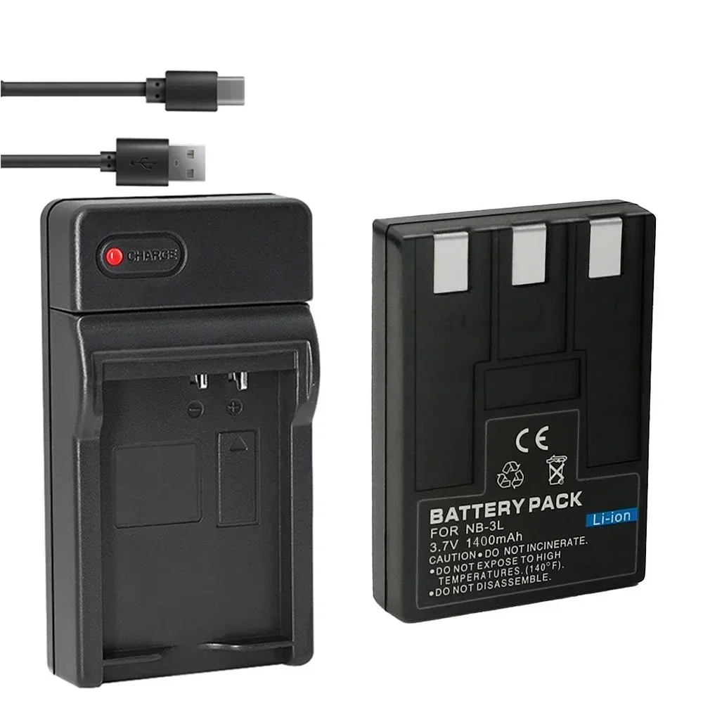 NB-3L NB3L Battery and Charger for Canon Powershot SD550 SD500 SD110 SD100 SD10 Digital IXUS 700 750 I5 Digital 30 600 D20 D30