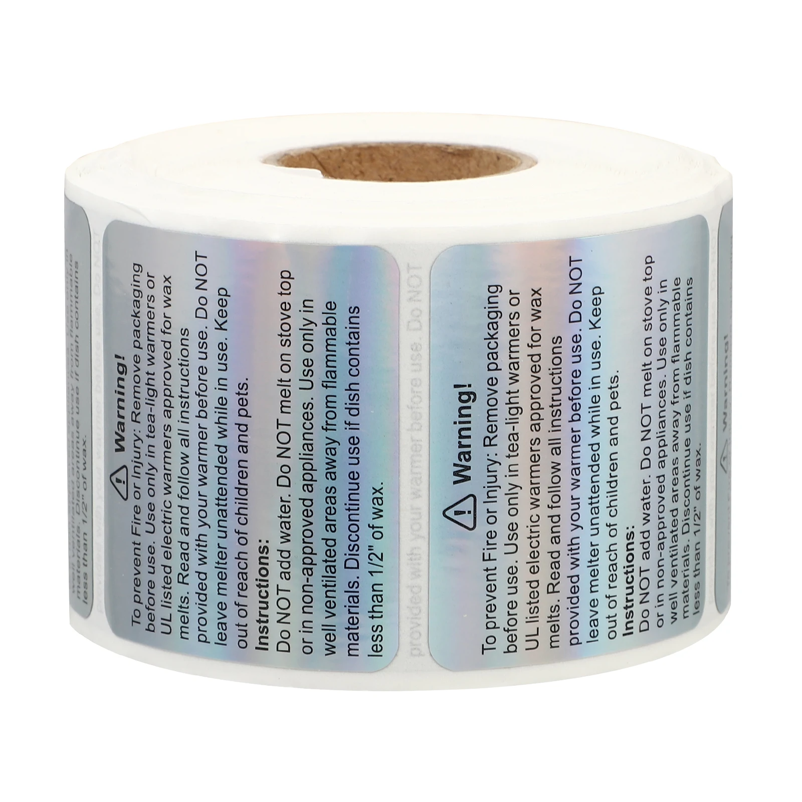 1 لفة ملصقات تحذيرية لآمنة ذوبان الشمع، ملصقات أمان لاصقة ملونة للتحذير
