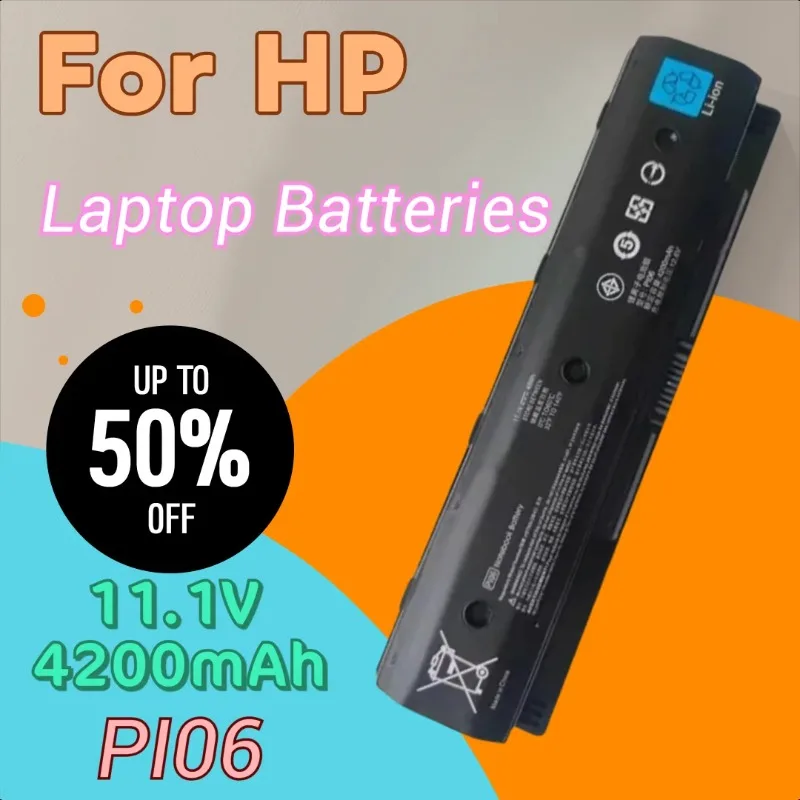 

New PI06 Laptop Battery 11.1V 4200mAh for HP HSTNN-UB4O HSTNN-UB4N HSTNN-YB4N 3ICR19/65-2 TPN-Q122 TPN-Q121 TPN-Q119 TPN-Q118