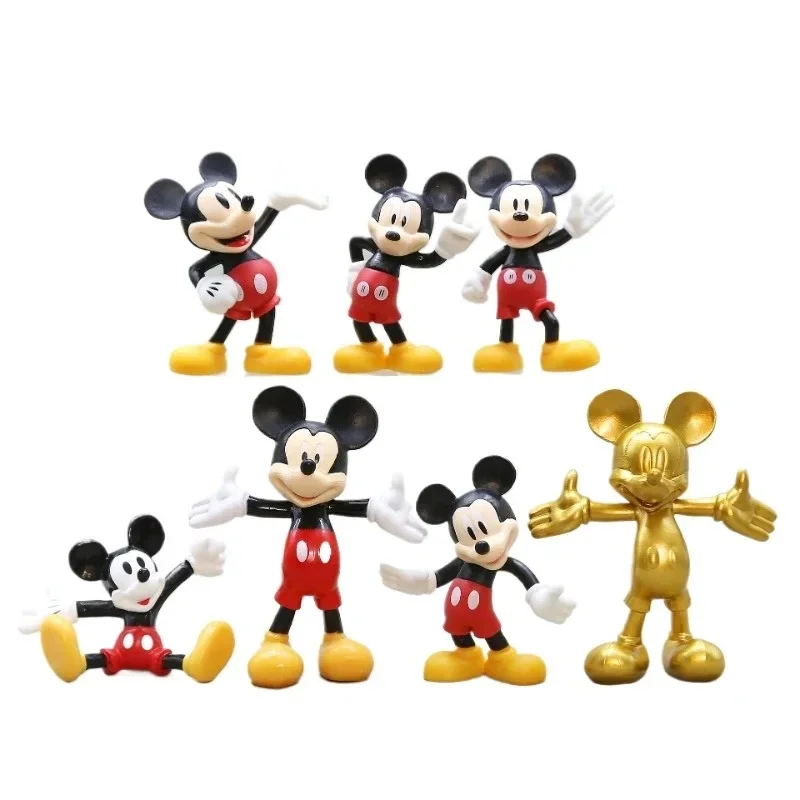 

[Funny] 7pcs/lot Disney Mickey Mouse Minnie Mouse Action figure toys statue collection model home decoration kids best gift
