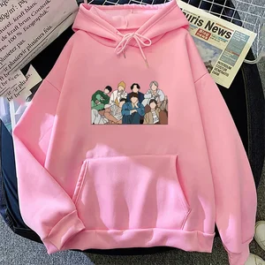 Sweatshirt mit männlicher und weiblicher Kapuze, BTS Graphit bedrucktes Sweatshirt, Herbstmode und Winter 10 Hauptverkaufskleidung BTS KPOP - №7