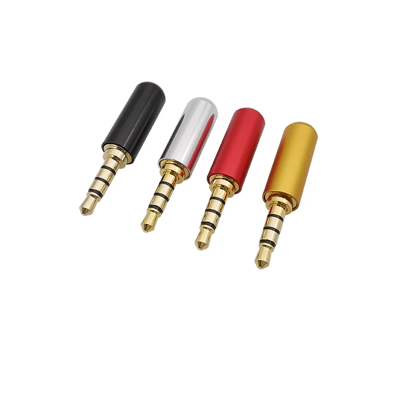 5Pcs/lot 3.5mm 4 Pole Male Plug Stereo Audio Headphone Soldering Type Connector 3.5mm TRRS Audio Plugs Repair DIY Adapter view 2