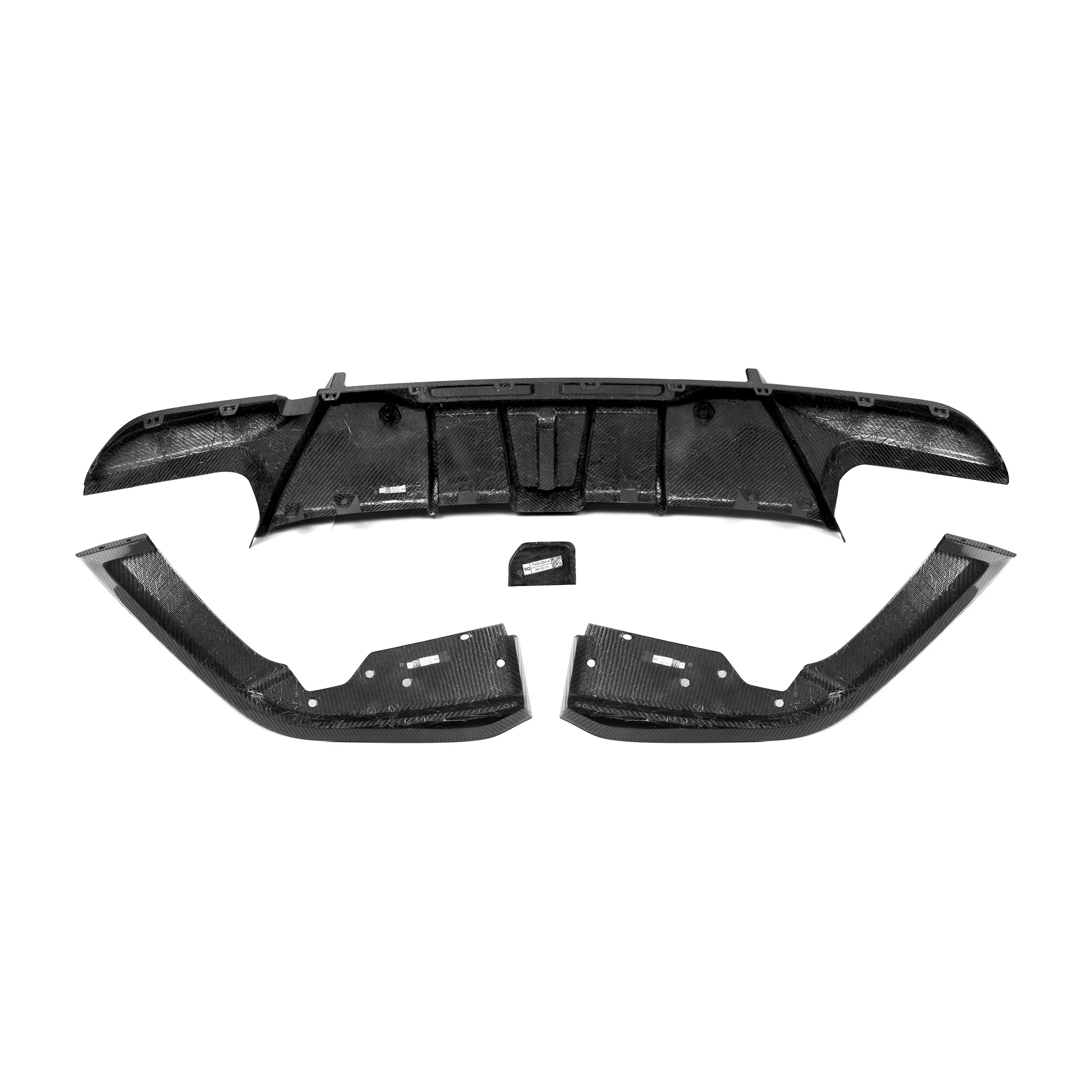 NEW F96 Diffuser Rear Bumper Spliiters Dry Carbon Fiber SQ Style Rear Diffuser 3PCS With LED Light Fit for BMW X6M F96 LCI 2020+