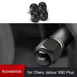 Copertura dello stelo dei tappi della valvola dell'aria del pneumatico della ruota dell'auto con accessorio automatico di marca per cherryJetour X70 X90 Plus Dashing T2