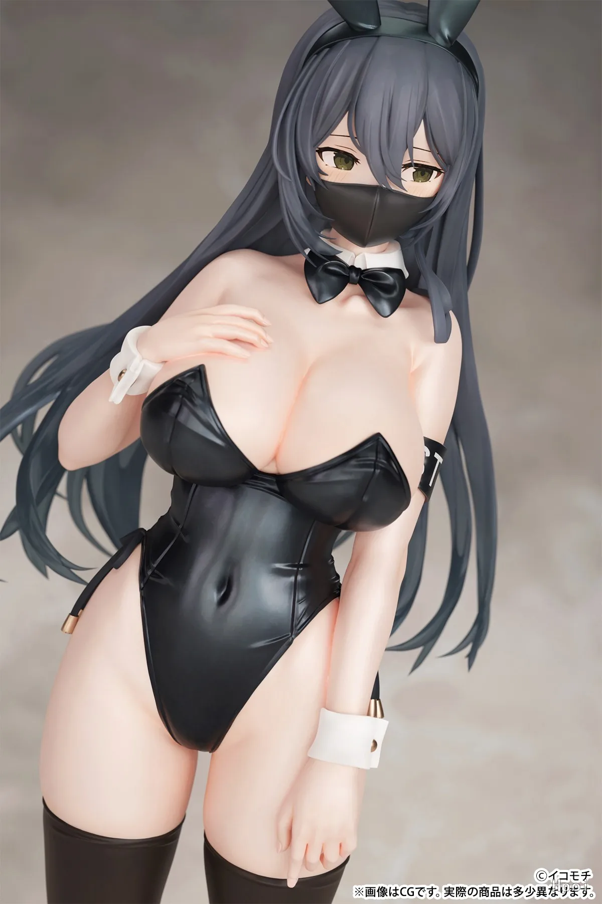 1/7 B full Anime Girl Figure Kuro Bunny Kouhaichan Mask Ver 25cm PVC Action Figure Toy Adults Collection hentai Model Doll gifts