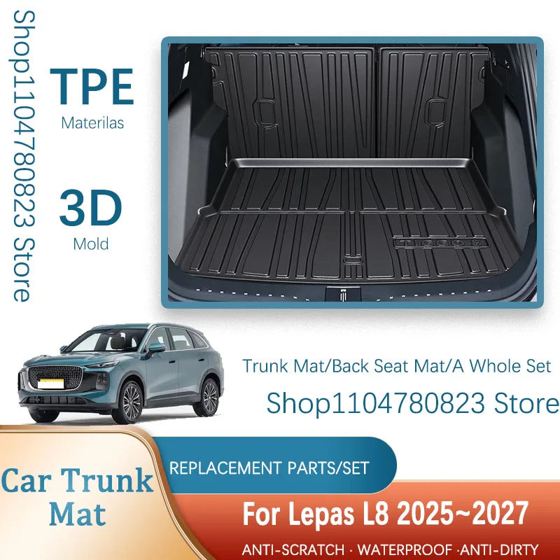 

Car Trunk Mats For Lepas L8 Chery Tiggo 8 MK2 2025 2026 2027 Waterproof Storage Pad Cargo Liner Back Seat Cover Auto Accessories