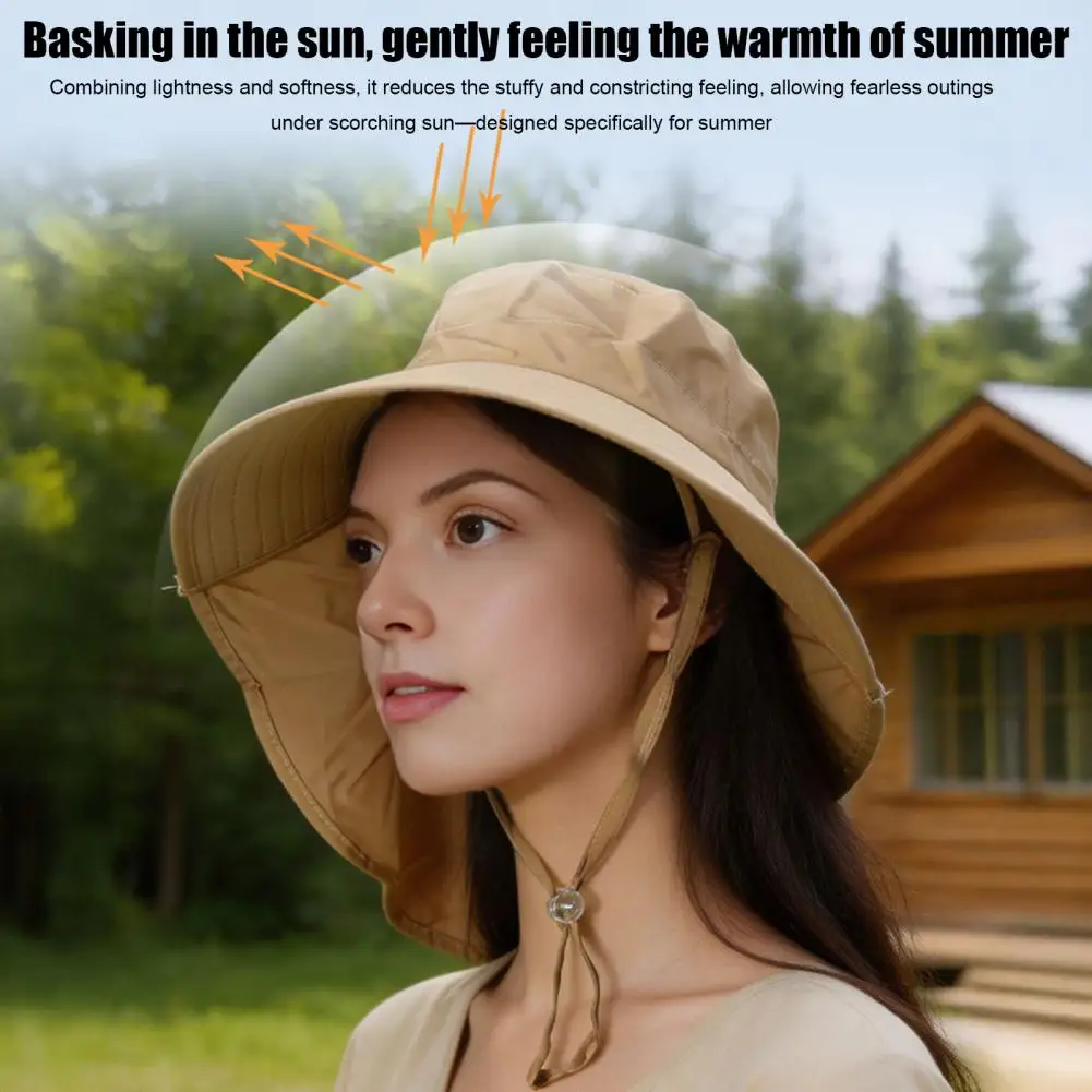 Comfortable Breathable Summer Hat Women Sun Hat with Neck Flap Wide Brim Packable Beach Hat Uv Protection Travel for Hiking