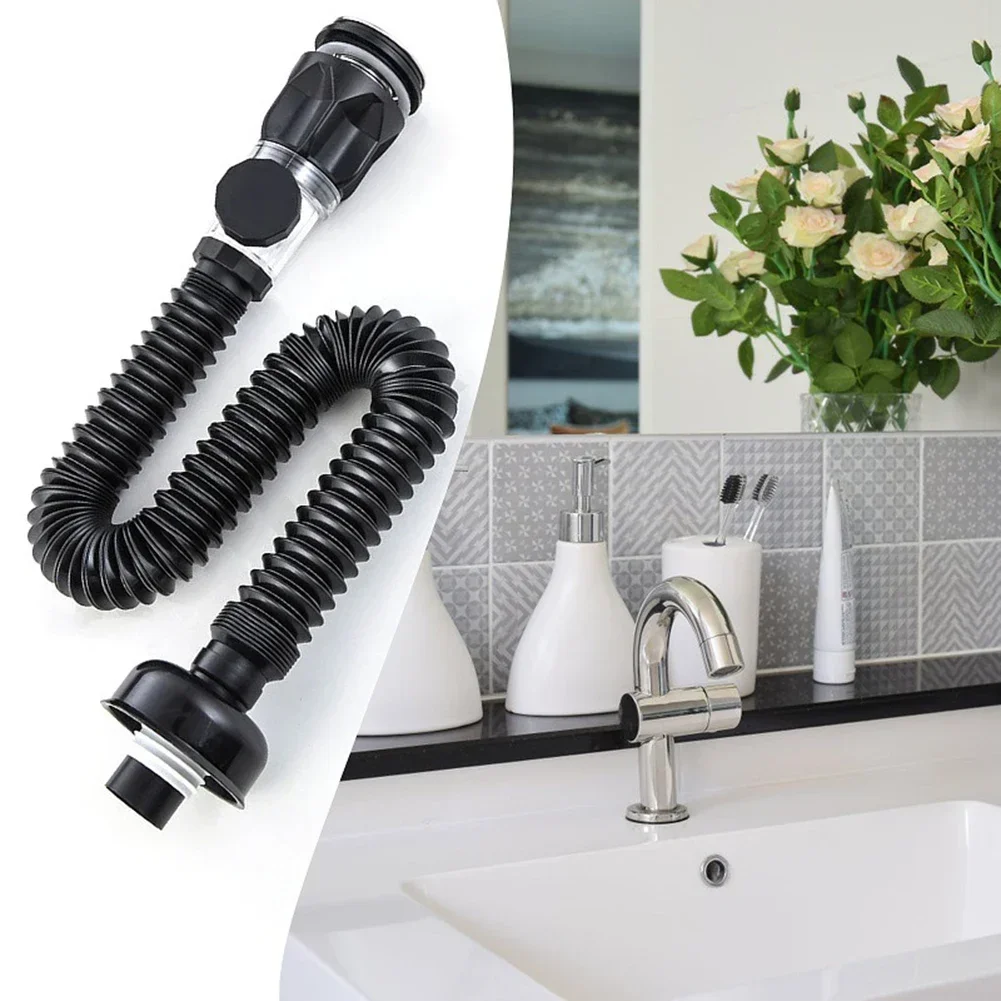 Upgrade Washbasin Drain Fitting Press Type Siphon With Odor-Proof And Anti-Insect Design Suitable For 40-50mm Sink Holes