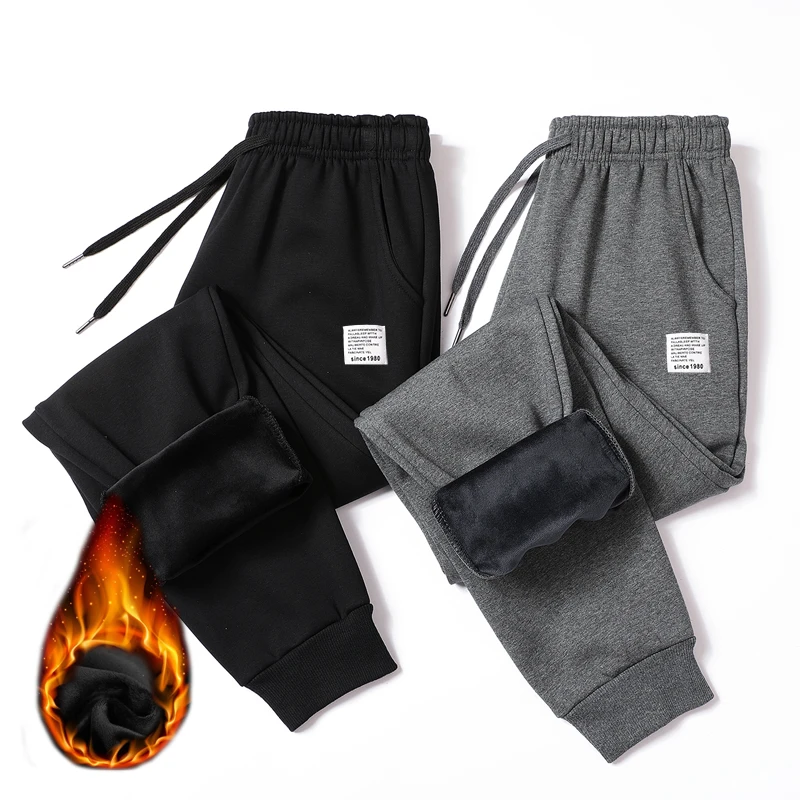 

Мужские длинные брюки из плотного бархата и чистого хлопка, осенние и зимние однотонные универсальные повседневные брюки, мужские спортивные брюки.