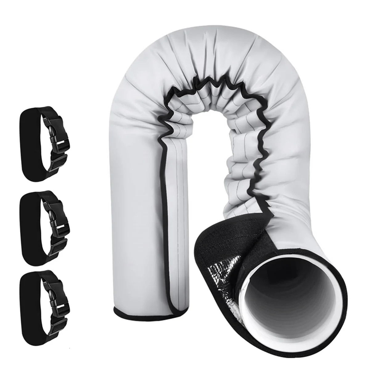 AT59 Portable AC Hose Insulation Sleeve Portable Air Conditioner Hose Cover Wrap for 5In & 5.9In Diameter Easy Installation