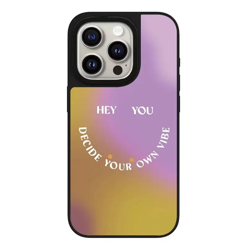 Creative Geometric Patterns Mirror Magnetic Phone Case Cover for IPhone 11 12 13 14 15 16 Pro Max Case